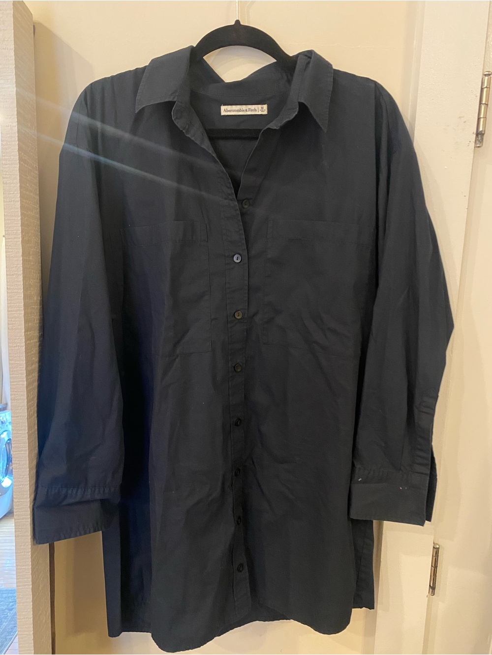 Abercrombie Black Oxford Shirt Dress